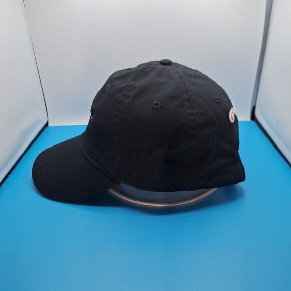 Champion Hat Strap Back Black One Size Cotton Casual Dad Cap - Picture 3 of 7